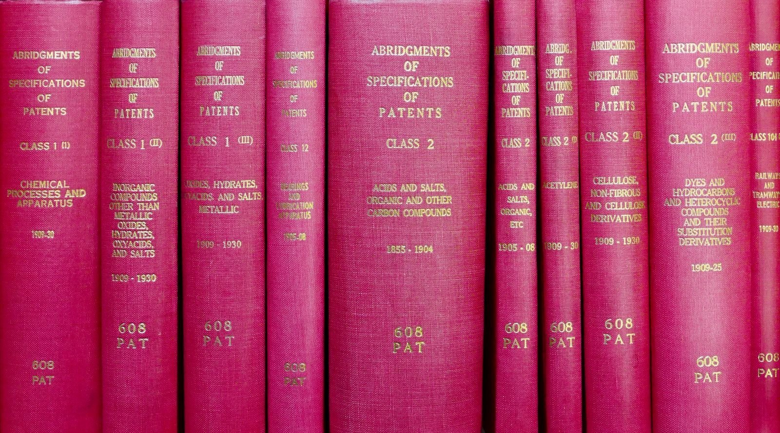 Libros de patentes antiguas